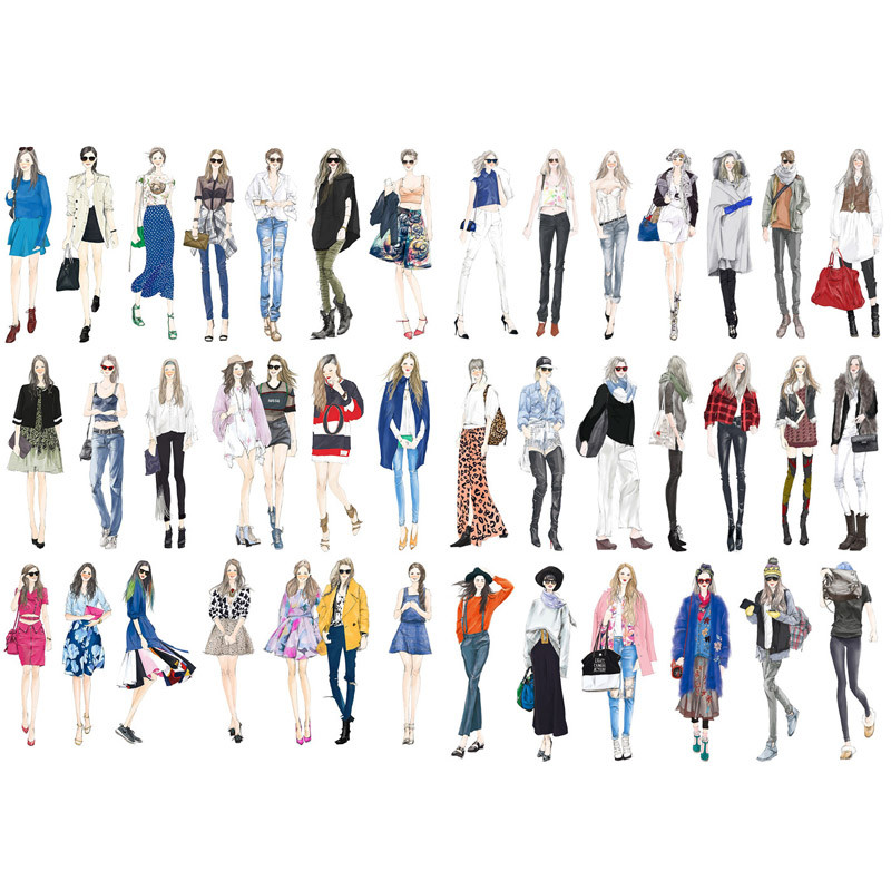 

1 PCS Fashion City Girls Doll Decoration Precut Book Journal Stickers Scrapbooking Diary Aesthetic Sticker Paper Flakes vv