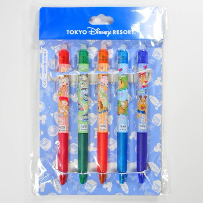 

Pilot Frixion Toys Story Tokyo Disney Resort Set isi 5 Bolpen Bisa Dihapus Limited