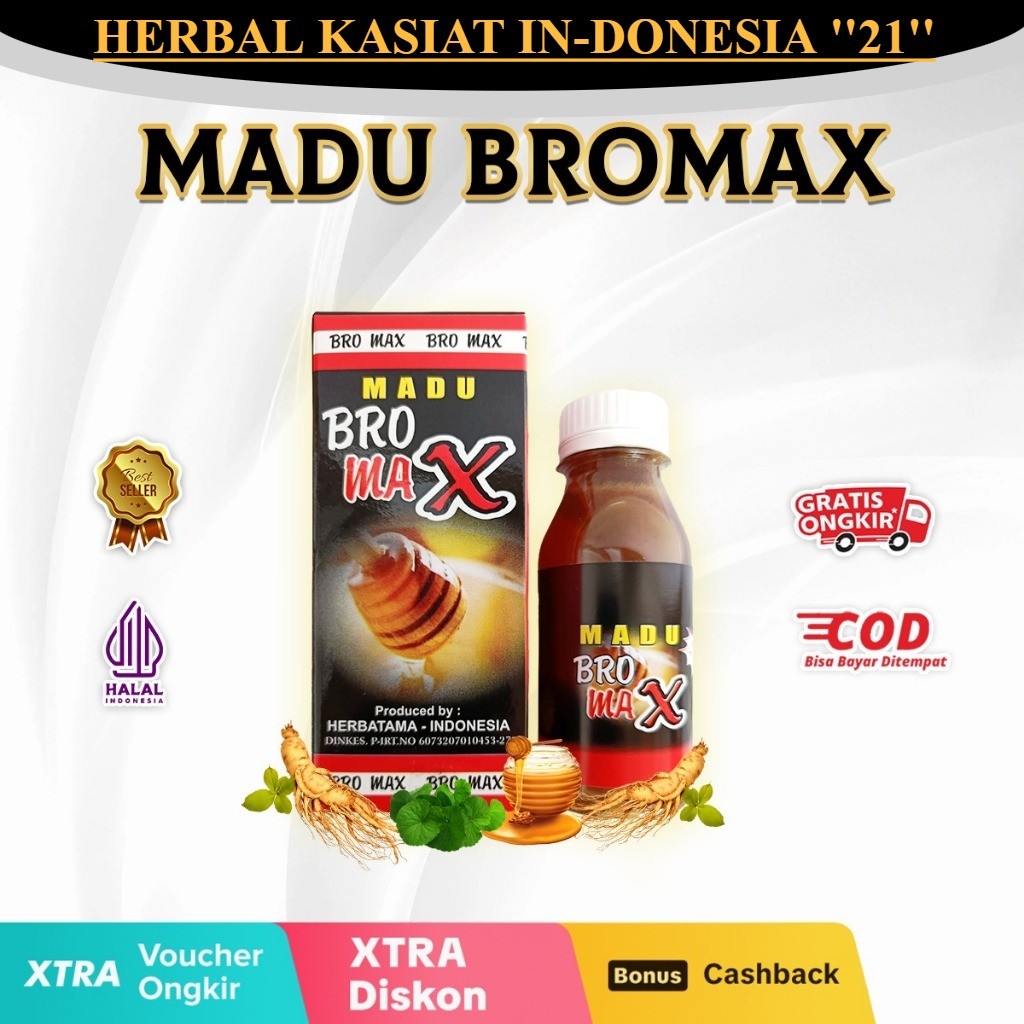 

herbal indonesia 21Madu Bromax 175gr dengan ginseng