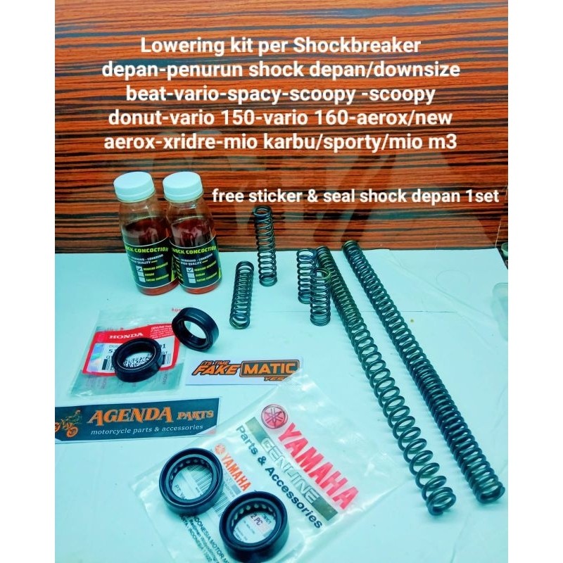 UY74IE Lowering kit per Shockbreaker depan-penurun shock depan/Downsize Motor matic AEROX/NEW AEROX/