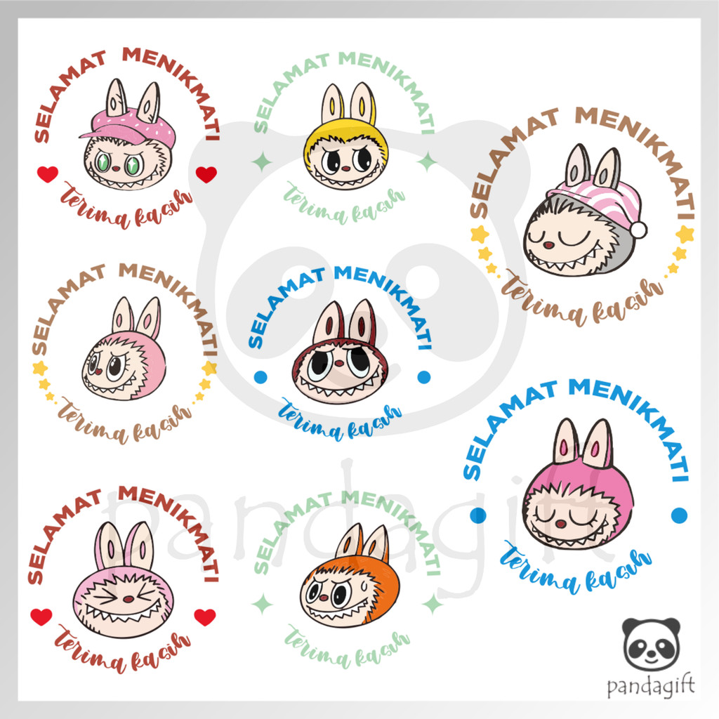 

Stiker Label Thank You / Stiker Roll (500 Pcs) / Stiker Ucapan Bulat Colorfull LABUBU - GG0251