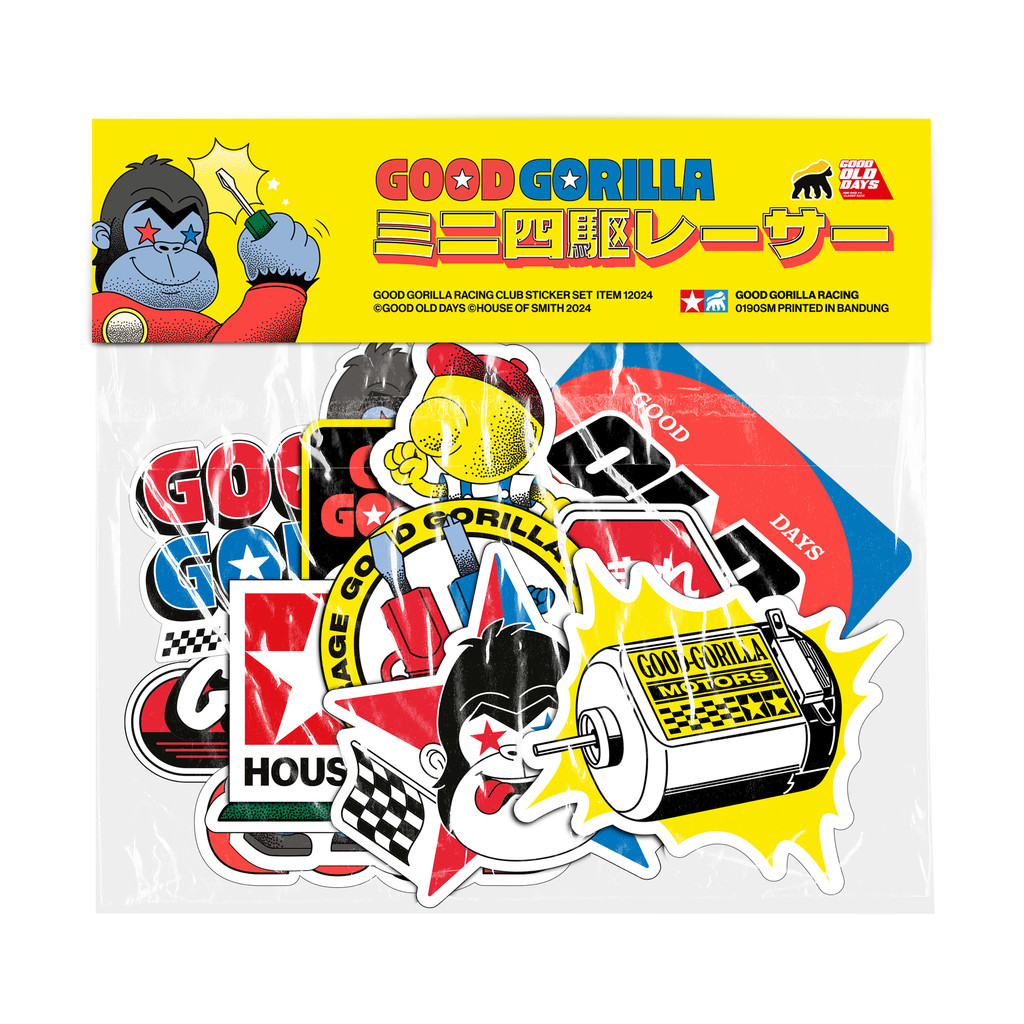 

House of Smith X GOD Sticker - Good Gorilla Sticker Pack (1 Pack = 15 pcs sticker)