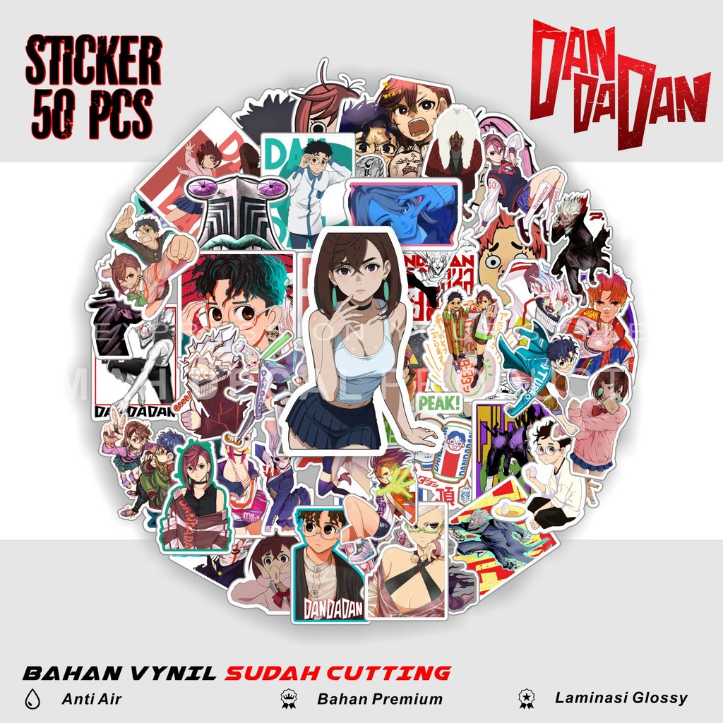 

STICKER PACK DANDADAN STIKER AESTHETIC ANIME JEPANG ANTI AIR STICKER LAPTOP CASE HP STIKER HELEM