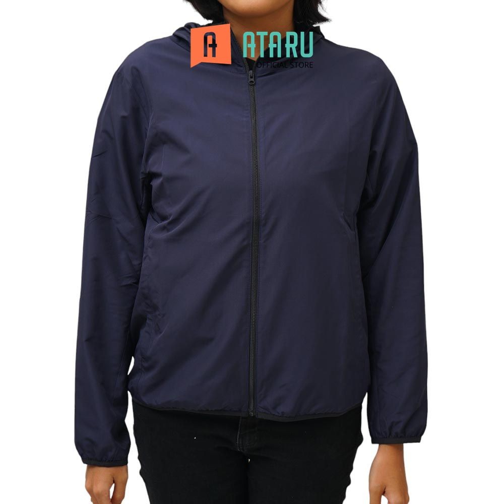Ataru Jaket Wanita Quick Dry - Biru Navy Jacket Serbaguna Outer Stylish Unisex Fashion Wanita