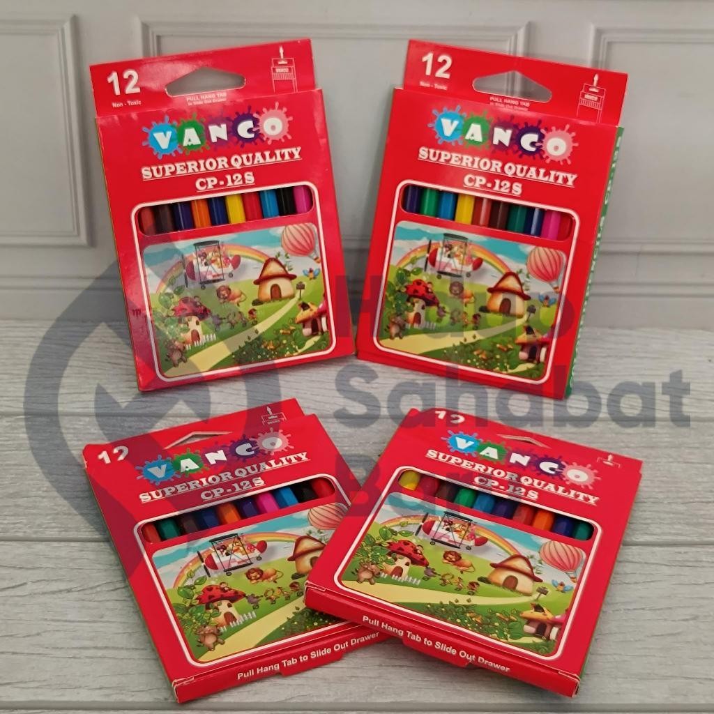 

SATU SET ( 12 WARNA ) Pensil Warna / Pensil 12 Warna Pendek Van-Art