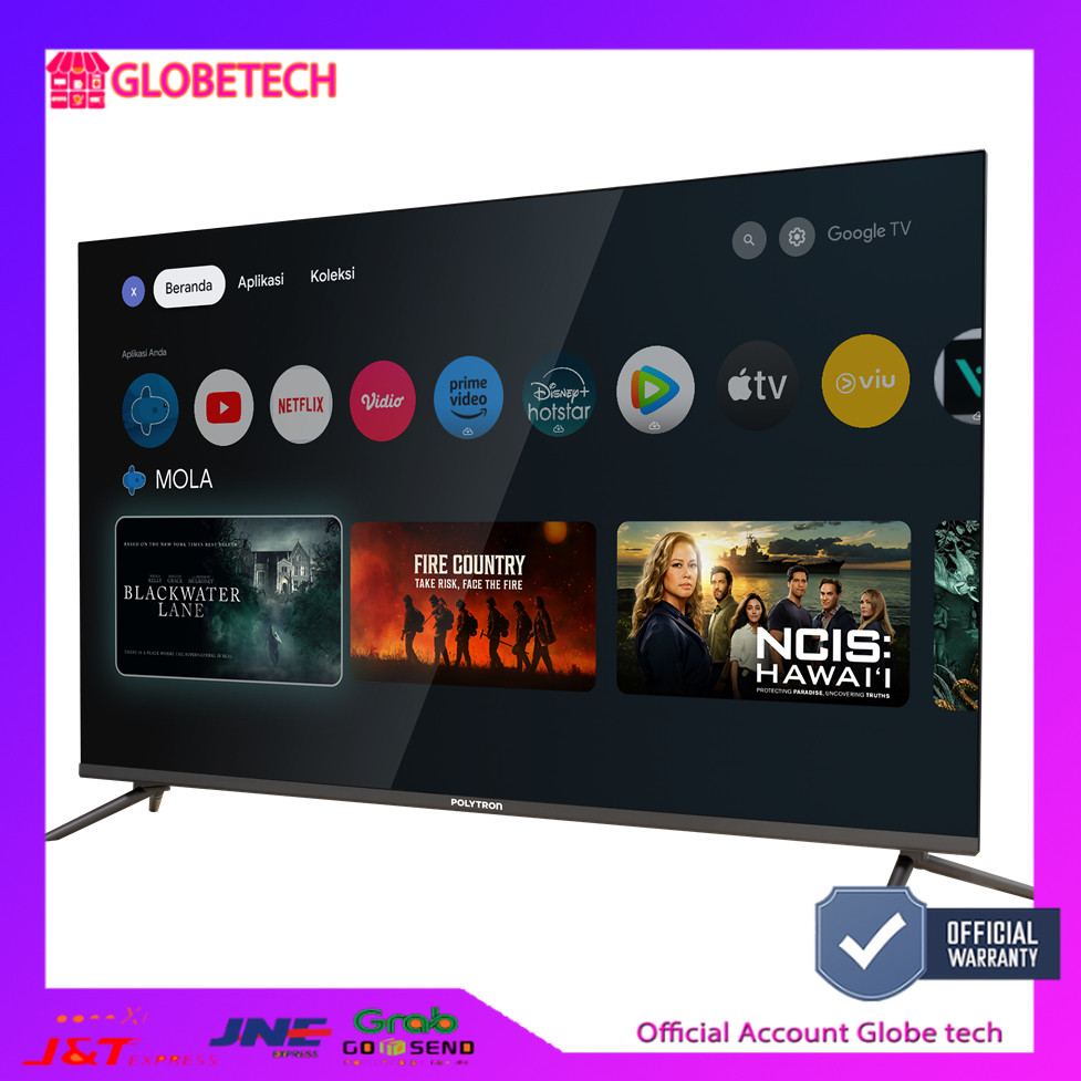 TV Polytron 55in PLD 55QG9059 – Smart GOOGLE TV E-QLED 4K Garansi Resmi