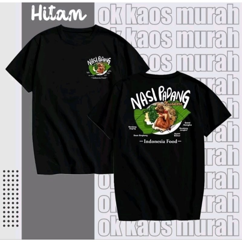 KAOS INDONESIA FOOD NASI PADANG