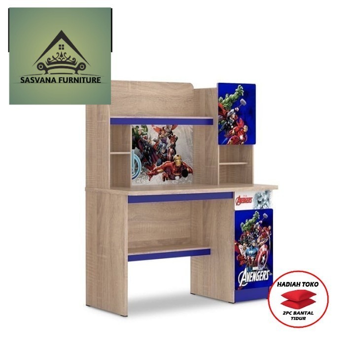 (FREE BANTAL TIDUR) TERLARIS Study Desk Big-Meja Belajar Anak Character Avengers/ MejaTulis Olympic 
