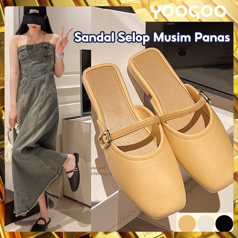 YooGoo Sandal Wanita/Jelly/ Sandal Karet Jelly Wanita/Wedges/Slop/Sandal Slop Wanita/Sandal