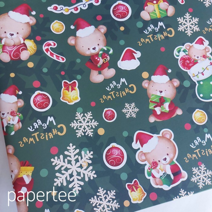 

Kertas Kado Natal Christmas Gift Bungkus Kado Sampul Buku