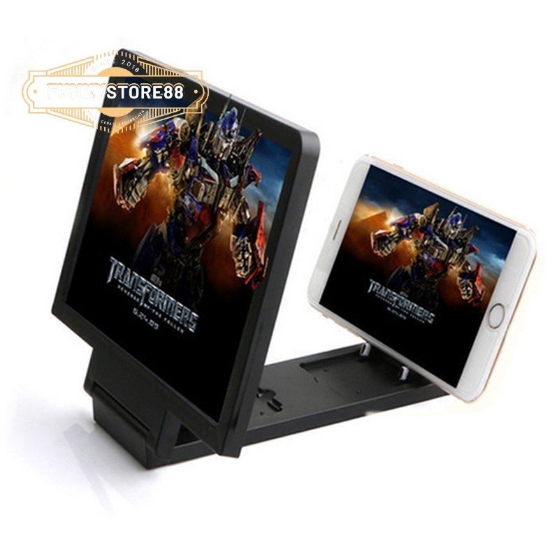 Pembesar Layar HpProyektor Hp Stand Kaca Pembesar 3D Magnifier untuk Smartphone HD