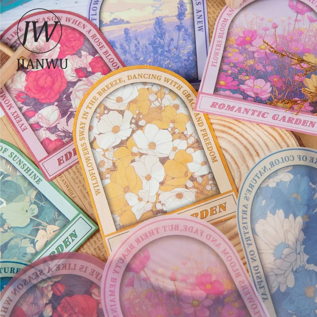 

JIANWU Natural Picture Series Vintage Flower Landscaping Collage Decor Material Paper Creative DIY Junk Journal Stationery