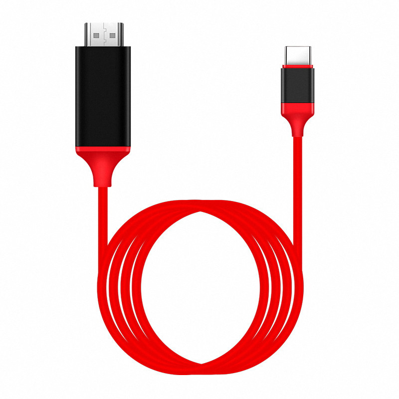 

4K Type C to HDTV 60HZ HD Adapter USB C Cable Projection Same Screen Line Laptop Mobile Tablet HDMI-compatible Converter 2m