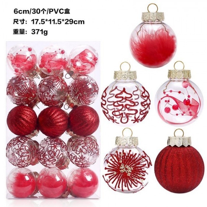 

Bola Ornamen Natal G by Plateful Co - Merah