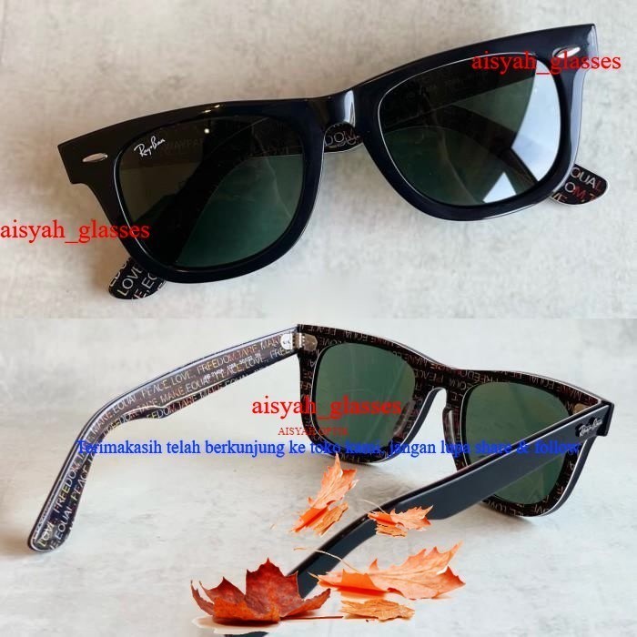 Kacamata Rayban Wayfarer Miring Size 50 Medium & Paket Lensa Minus Authentic Fullset Box Ori