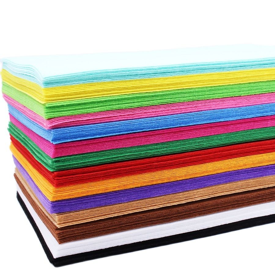 

1 MM Thickness Hard Felt Sheets For DIY Needlework Crafts Scrapbook Toys/Non-Woven/ Polyester Cloth 10 Pcs/Lot 20X30cm