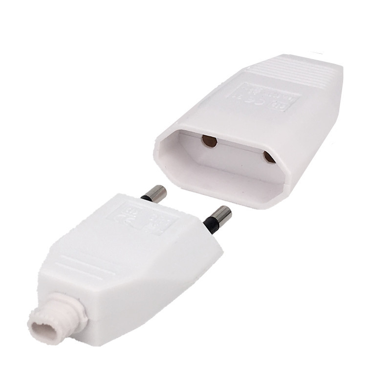 Euro European standard Extension Cord Connection Plug Male Female Butt plugs 2.5A 4.0mm AC Power Ada