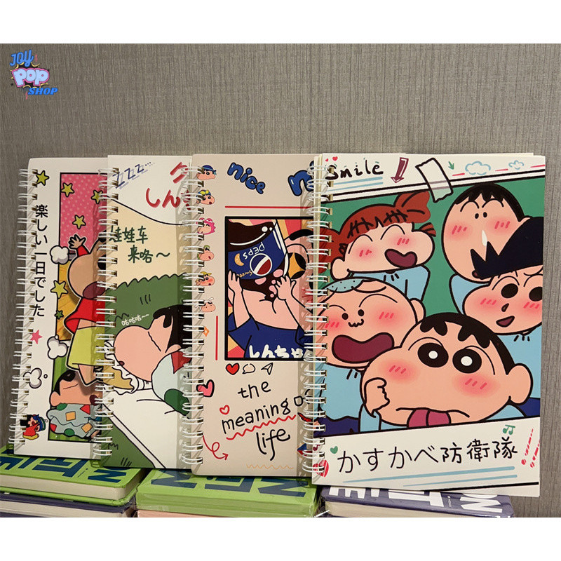 

Krayon Shincan Lucu Notebook 4 Pcs, Buku catatan shincan Kartun, note book A5, buku tulis garis