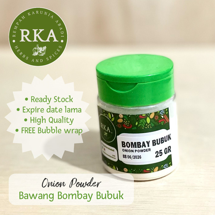 

Bawang Bombay Bubuk 25 gr / Onion powder 25 gr / Pure Onion ground 25gr