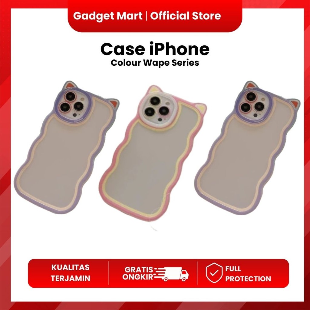 Case Iphone Apple 7/8/X/XS/XS/XR/11/12/13 Pro/Pro Max Colour Wave Series