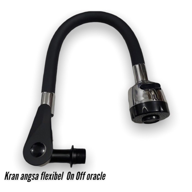 Kran angsa kran cuci piring fleksibel Oracle On Off hitam