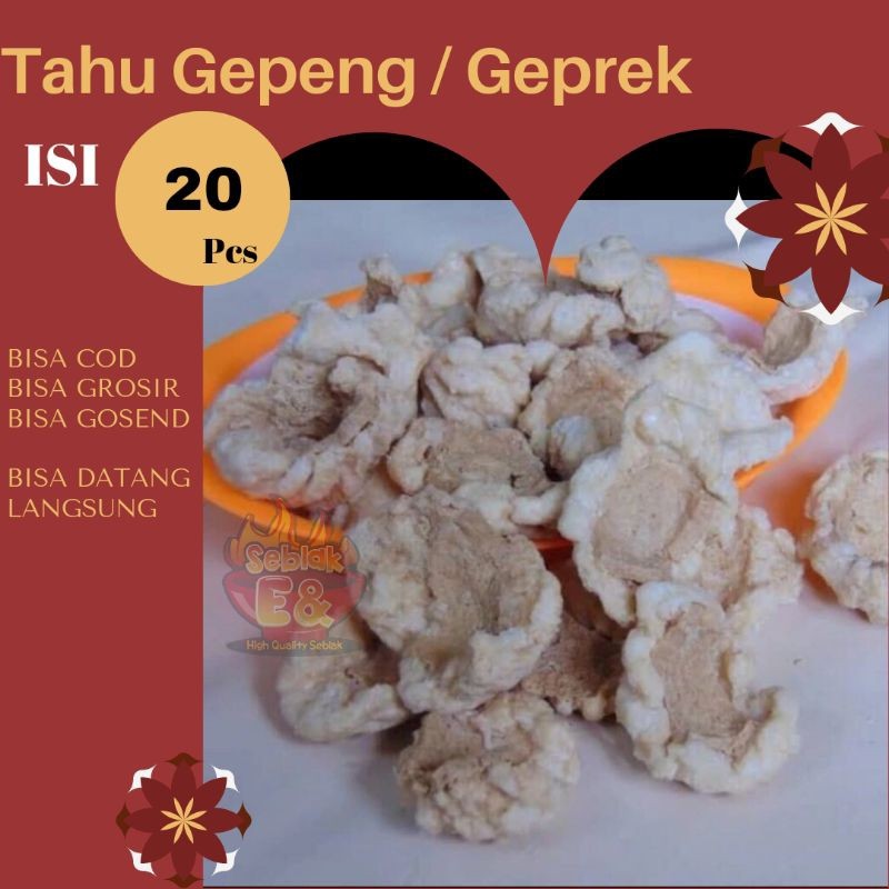 

Termurah Tahu gepeng geprek isi 20 pcs toping seblak baso Aci baso cuanki