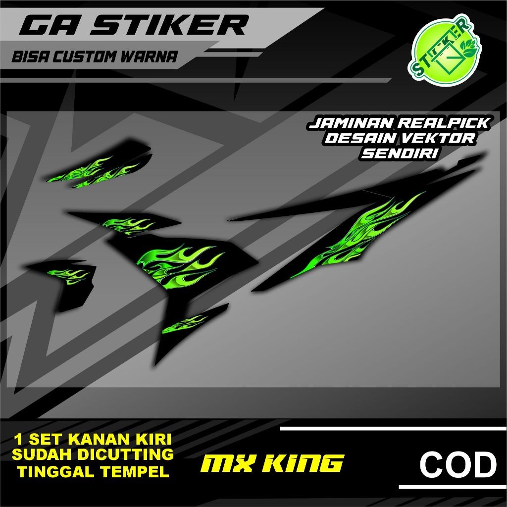 STRIPPING MOTOR KEREN YAMAHA MX KING API LIVERY SS R SUDAH DI CUTTING TINGGAL TEMPEL