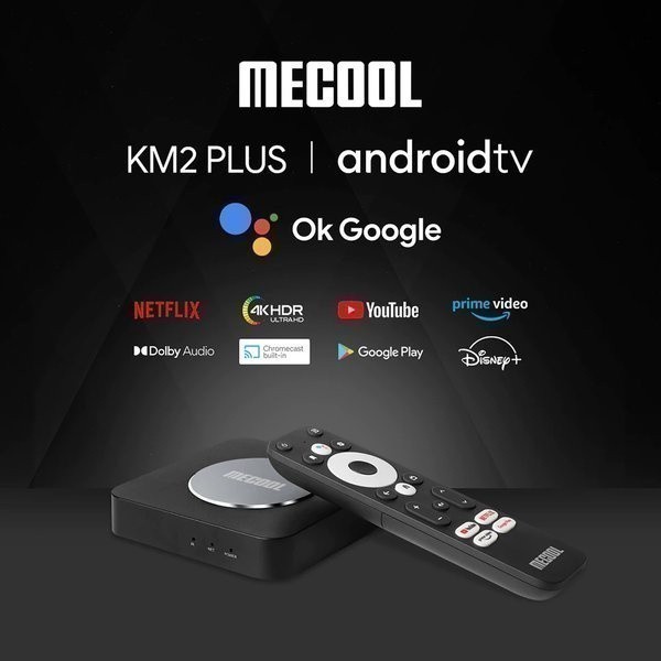 GROSIRUNIK99 MECOOL KM2 PLUS - 4K UHD Android TV Box - Android TV Google Certified