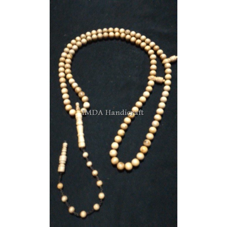 IMDAHANDICRAFT Tasbih KAYU NAGASARI SUNAN GUNUNG JATI Cirbon 99 biji 10 mm By Imda Handicraft