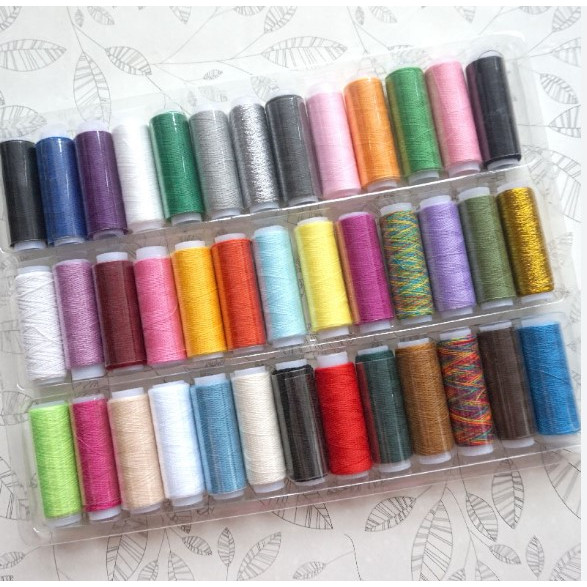 ASS BENANG JAHIT HITAM PUTIH BENANG JAHIT WARNA WARNI BENANG WARNA HITAM BENANG BAJU