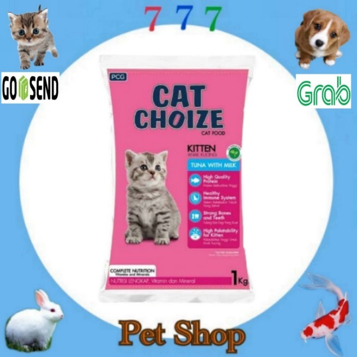 MAKANAN KUCING CAT CHOIZE KITTEN FRESHPACK 7KG (GOSEND/GRAB)