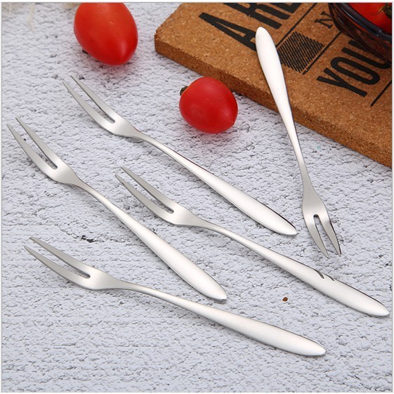 (GTT) Garpu buah stainless garpu Buah Kecil garpu buah besi garpu kue stainless