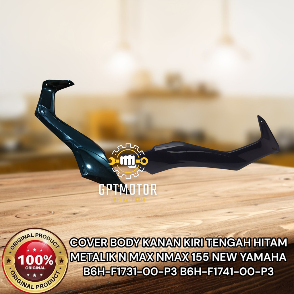 COVER BODY KANAN KIRI TENGAH HITAM METALIK N MAX NMAX 155 NEW YAMAHA B6H-F1731-00-P3 B6H-F1741-00-P3