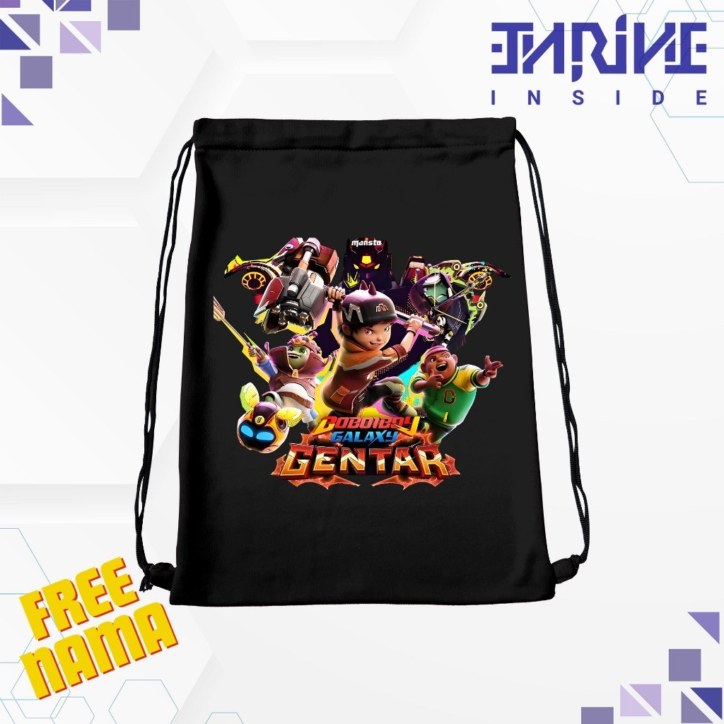 BISA COD FREE NAMA Tas Serut Anak Gambar Boboiboy Gentar Tas Ngaji Boboiboy Gentar Tas Sekolah Anak 