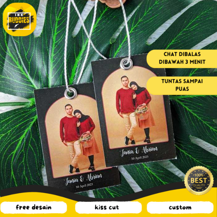 

INB Print Hangtag Wedding Souvenir Hang Tag Label Custom Pernikahan Ucapan Nikah Free Desain