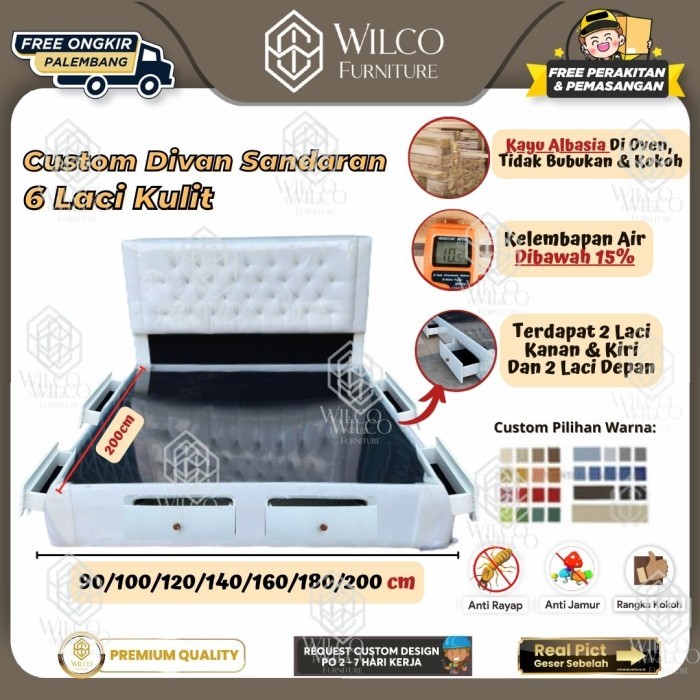 Custom Divan Sandaran 6 Laci | Custom Divan Sandaran Laci Serbaguna | Bed Frame 6 Laci | Custom Diva