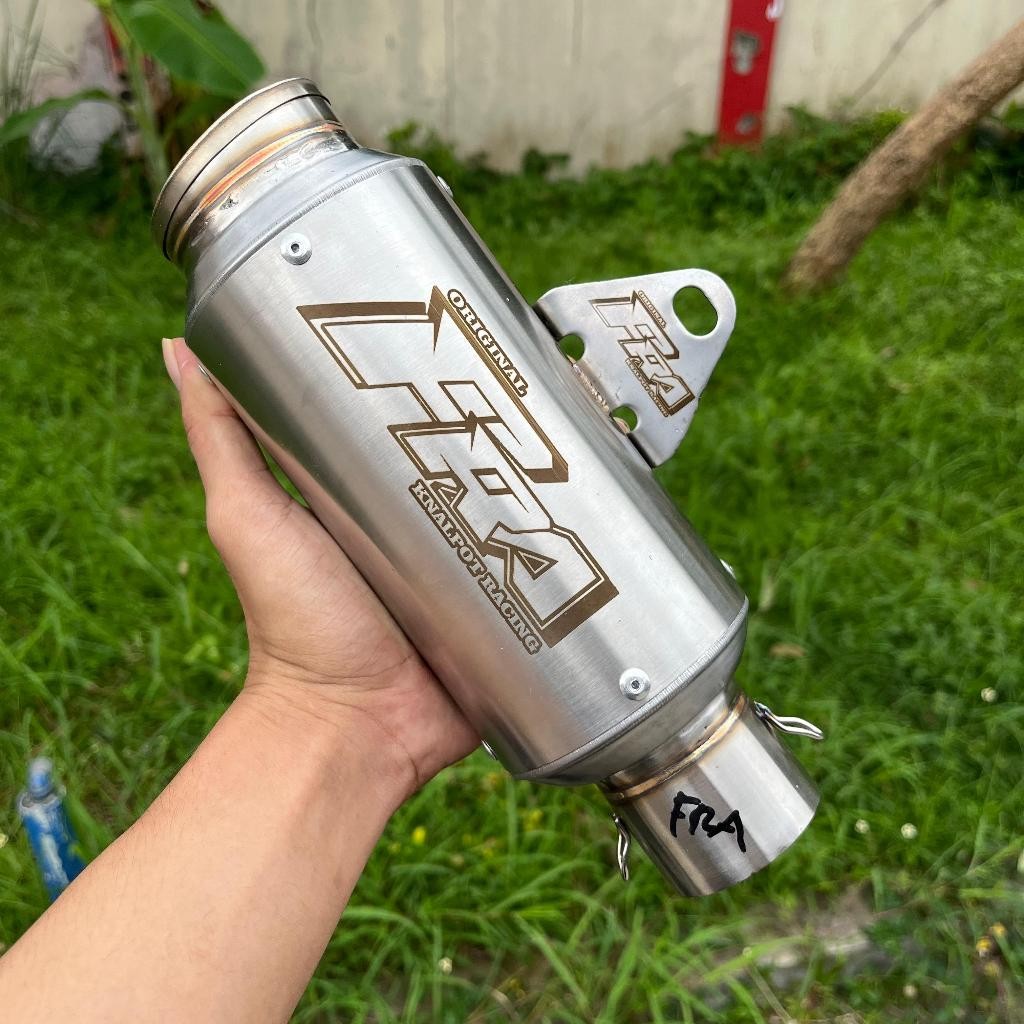 Silencer Knalpot HRX GP Pro Titan Series Pendek P15cm Stainless Inlet 50 Silincer Only