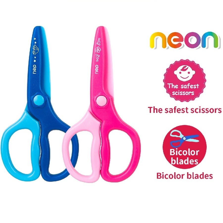 

Gunting Anak Deli E6067 - Aman Warna Neon Bahan Plastik ABS 120mm untuk Belajar & Kerajinan