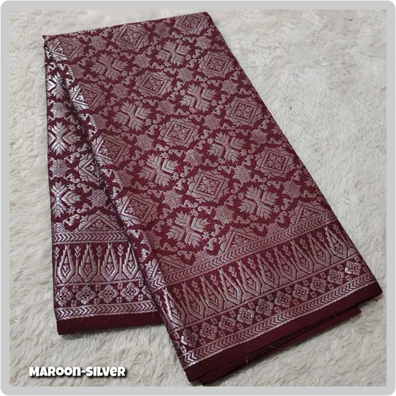 Kain bahan songket Palembang meteran/ kain songket meteran.