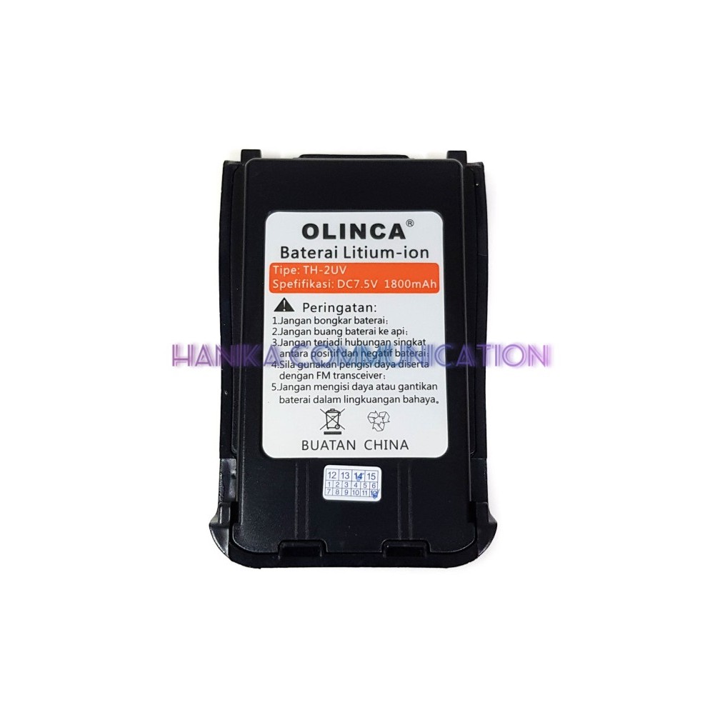 DJ97 Baterai HT Olinca TH-2UV Berlin FM-V8 Batre Batere Handie Talkie TH2UV