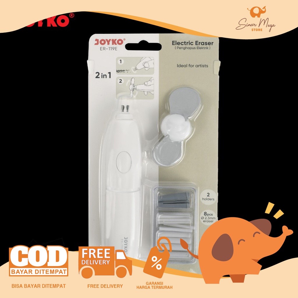 

ATK9 Joyko Electric Eraser 2in1 ER-119E / Penghapus dan Kipas Elektrik Joyko Murah Berkualitas