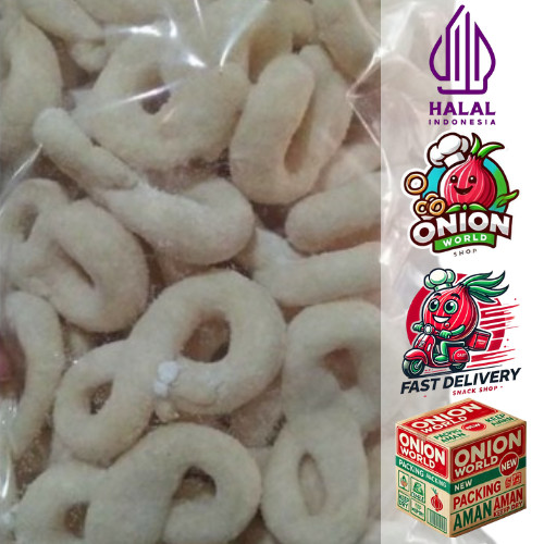 

UWD KUE LADU MANIS 8 1kg Kue Gabus Manis bentuk angka delapan kue kering Makanan ringan viral