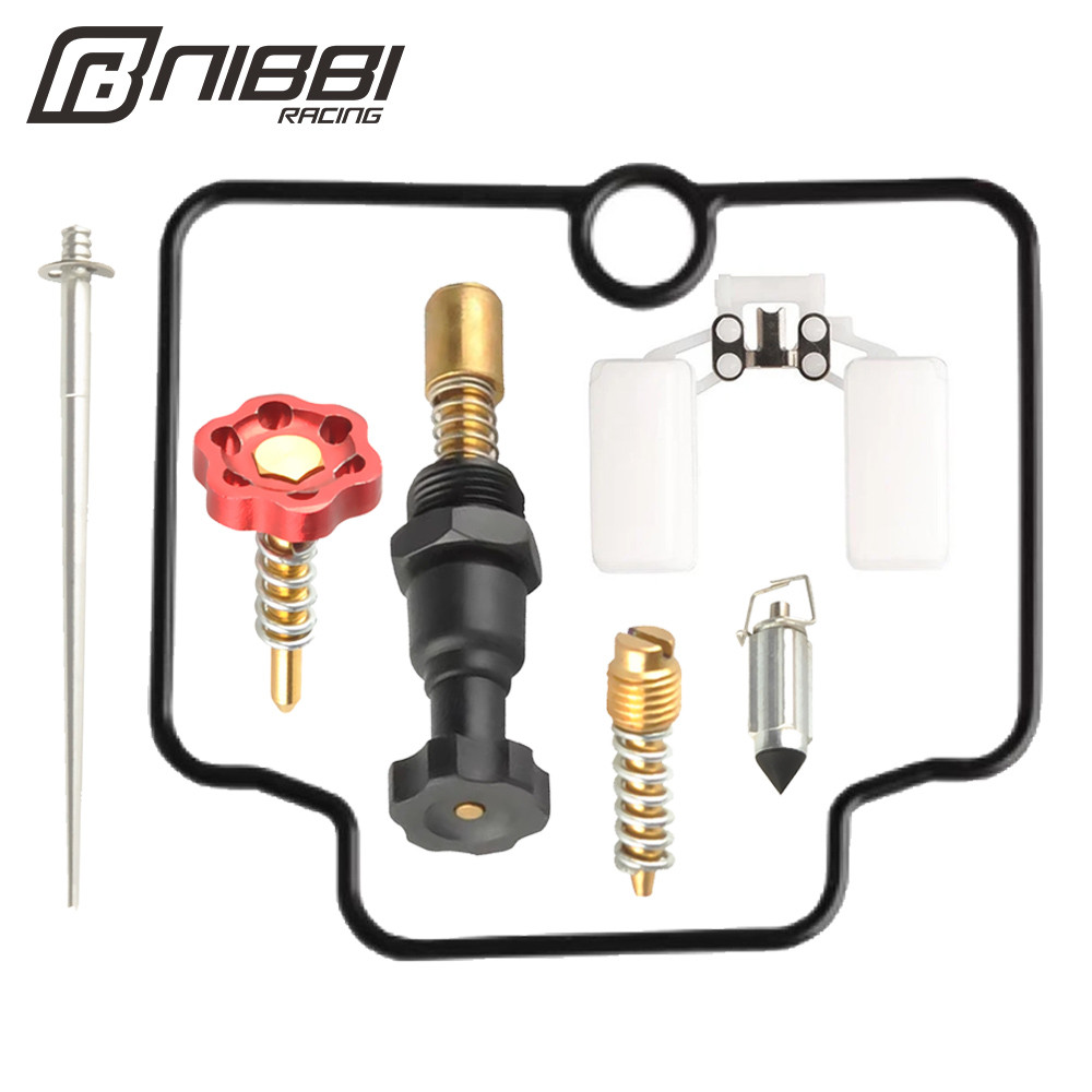 NIBBI Motorcycle PE17/19/22/24 Flange Carburetor PE28/30mm Carb Float Jet Needle Repair Kit