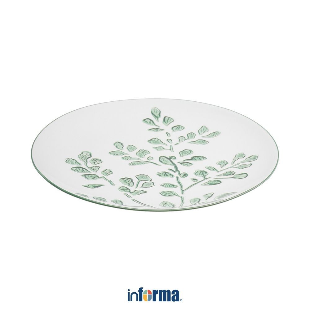 Informa Appetite 26.5 cm Cassia Piring Makan Leaf - Putih Dinner Plate Wadah Hidangan Food Grade Pir