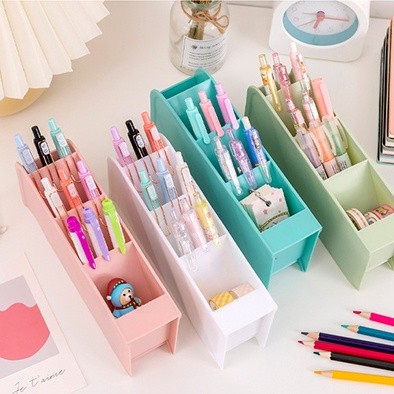 

Kotak Pensil Miring Tempat Organizer 4 Layer Multifungsi Alat Tulis Rumah Kantor Make Up 933