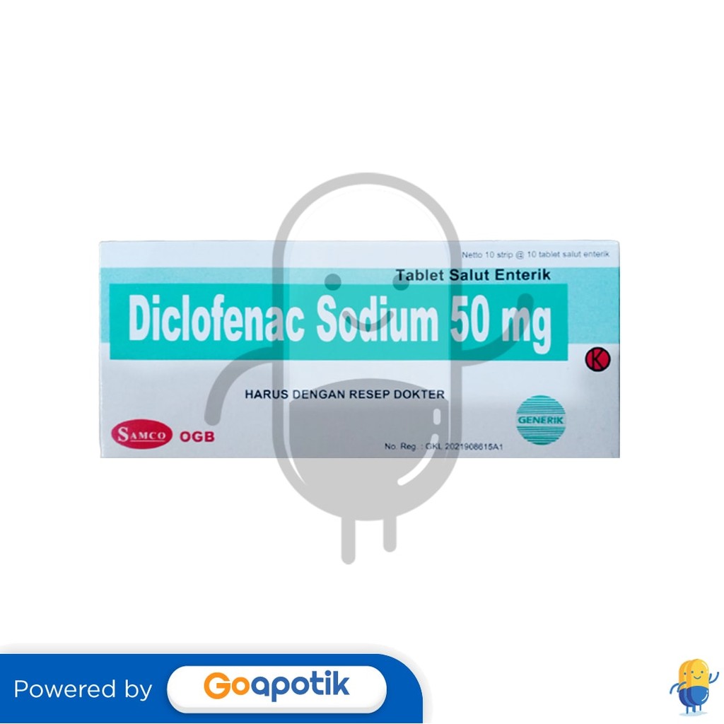 Diclofenac Sodium Samco 50 Mg Box 100 Tablet