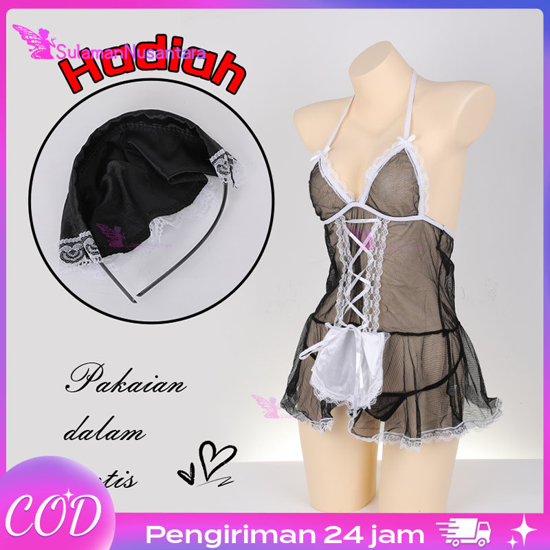 Lingerie Pelayan ART Kostum BigSize Cosplay Costume Pembantu Maid Besar/Seksi pelayan suspender ukur