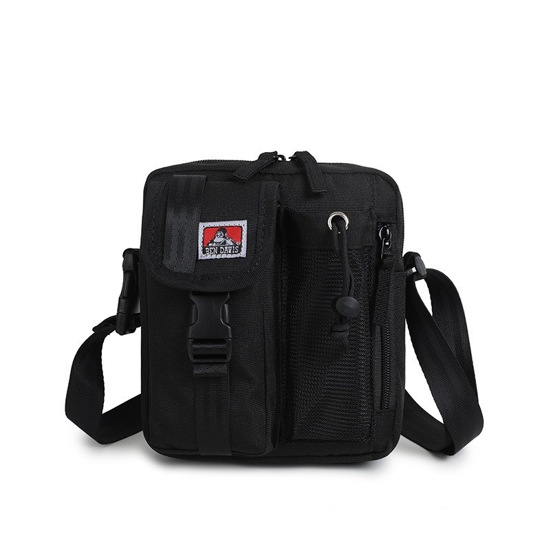 Versi Jepang dari Ben Davis tas kerja netral trendi persegi kecil tas selempang kasual tas selempang