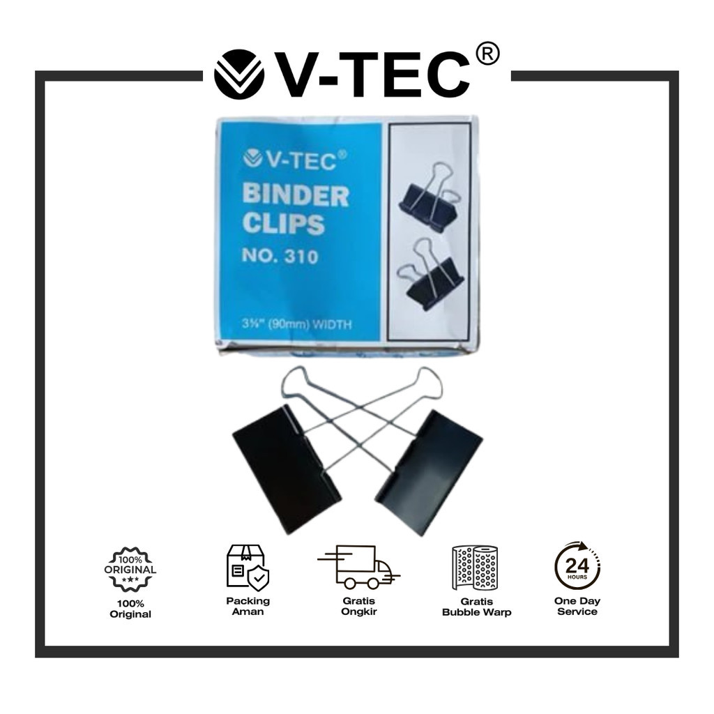 

V-TEC BINDER CLIP JUMBO NO.310 PAK ISI 6 PCS