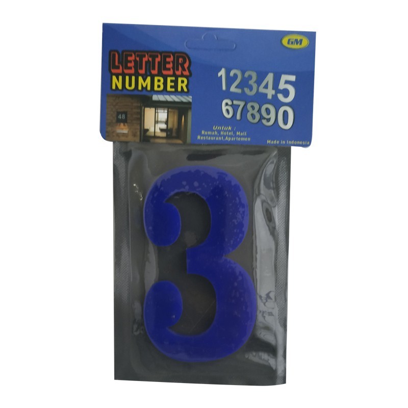 

GM LABEL ACRYLIC ANGKA 3 TEMPEL 10CM